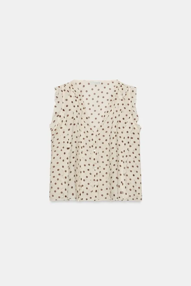 PRINTED POLKA DOT BLOUSE – image 6