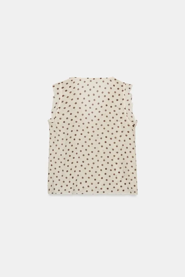 PRINTED POLKA DOT BLOUSE – image 7