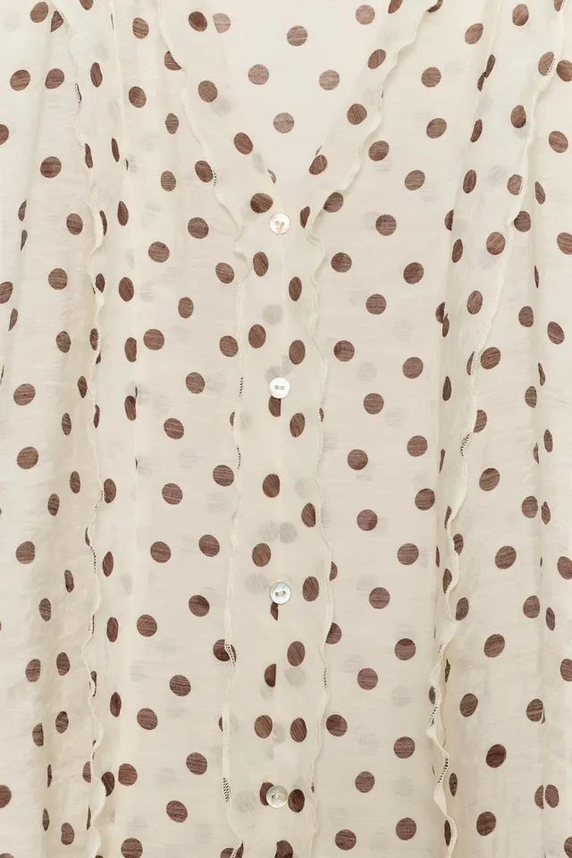 PRINTED POLKA DOT BLOUSE – image 8