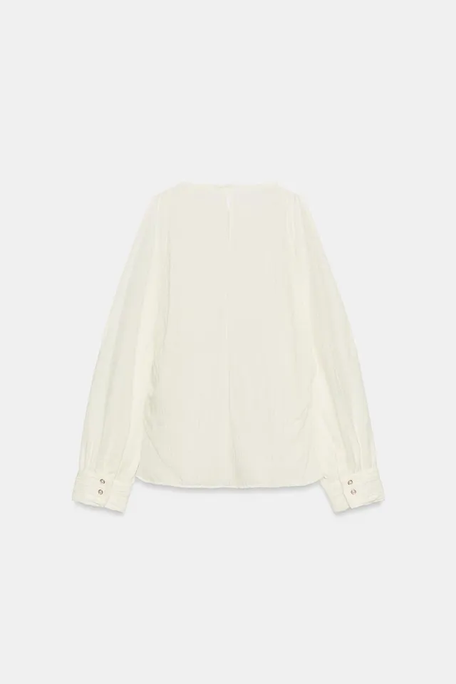 BLOUSE WITH SLEEVE VENTS – image 5
