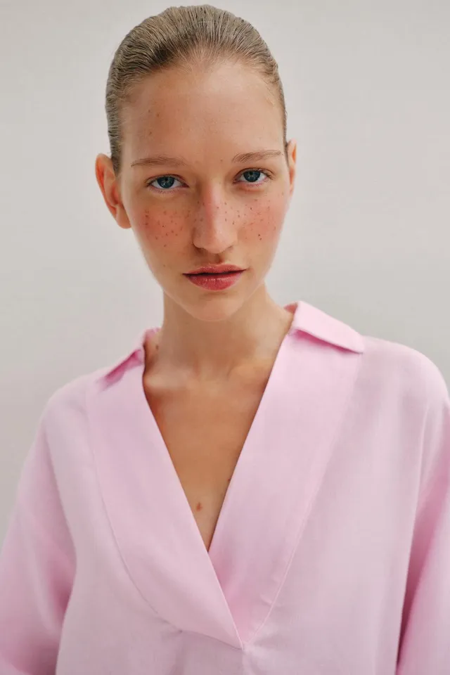 OVERSIZE LINEN BLEND BLOUSE – image 3