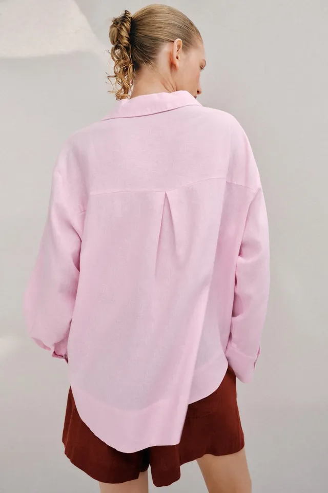 OVERSIZE LINEN BLEND BLOUSE – image 7