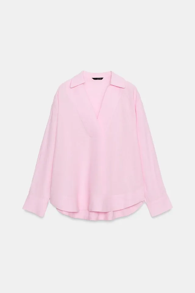 OVERSIZE LINEN BLEND BLOUSE – image 8