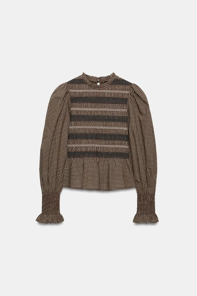 SMOCKED EMBROIDERED SHIRT – image 6