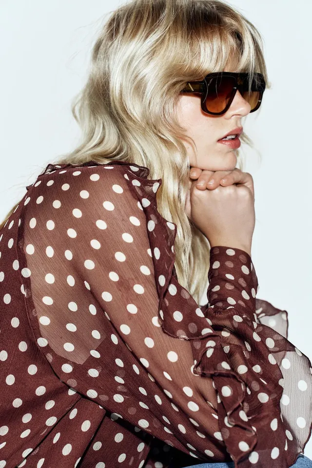POLKA DOT BLOUSE WITH RUFFLES – image 3