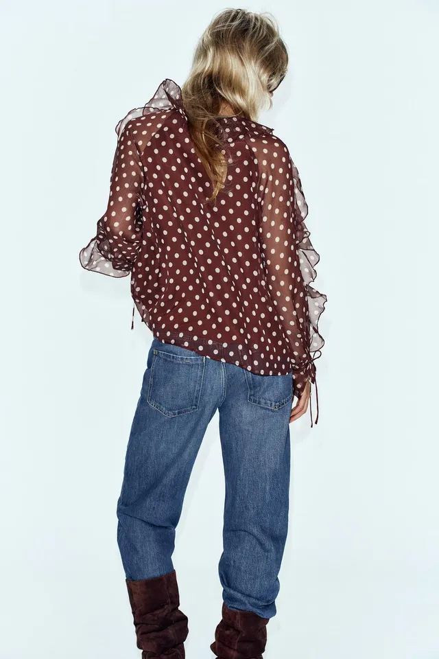 POLKA DOT BLOUSE WITH RUFFLES – image 5