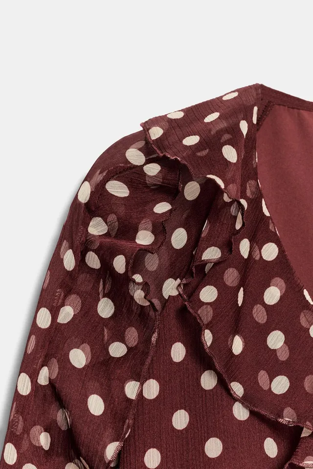 POLKA DOT BLOUSE WITH RUFFLES – image 8