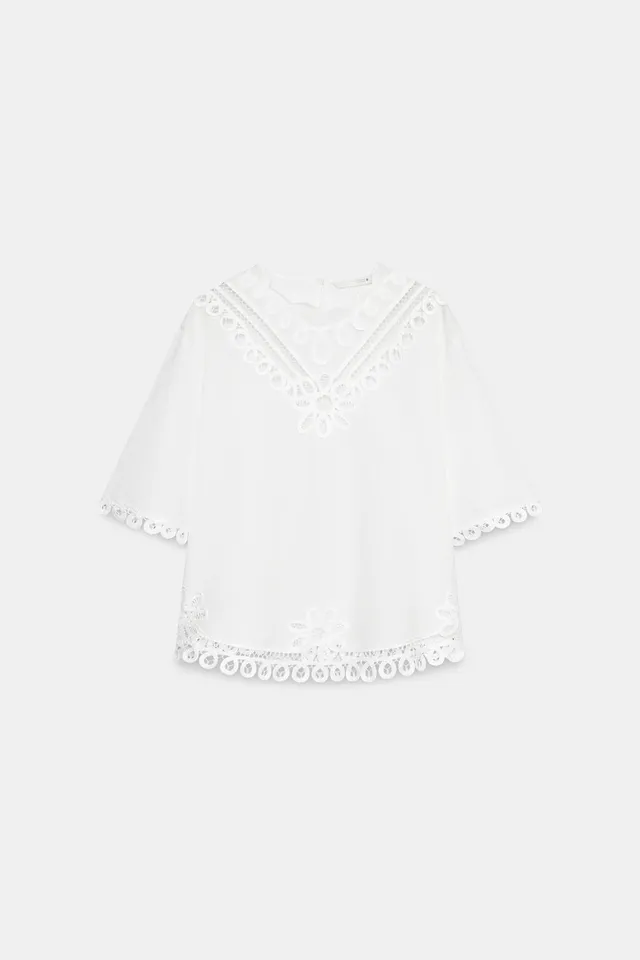 ZW COLLECTION EMBROIDERED LINEN BLEND SHIRT – image 6