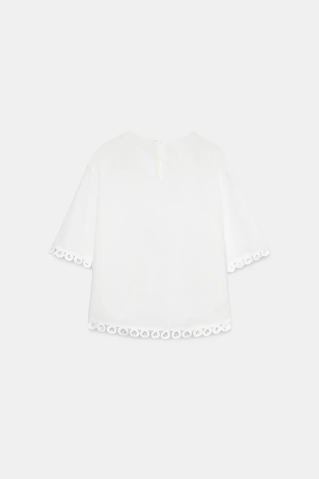 ZW COLLECTION EMBROIDERED LINEN BLEND SHIRT – image 7