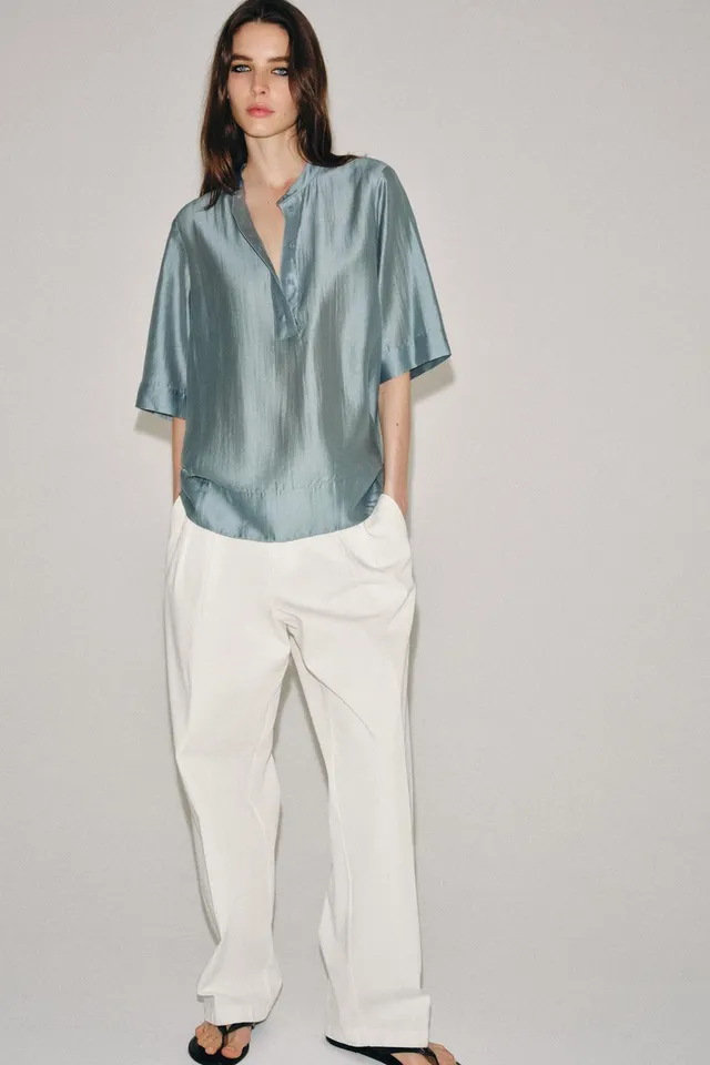 ZW COLLECTION FLOWING SHORT SLEEVE BLOUSE – image 5