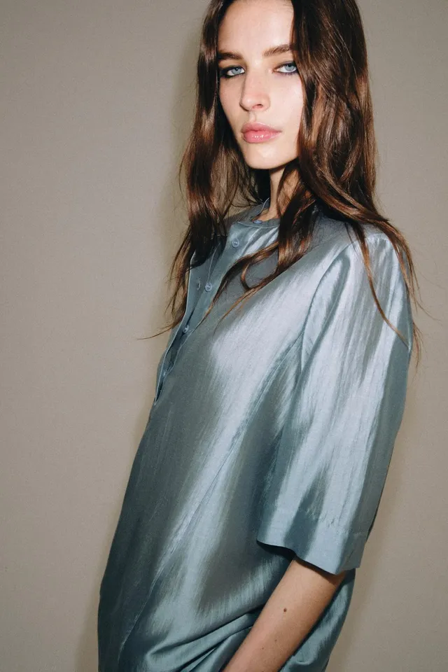 ZW COLLECTION FLOWING SHORT SLEEVE BLOUSE – image 6
