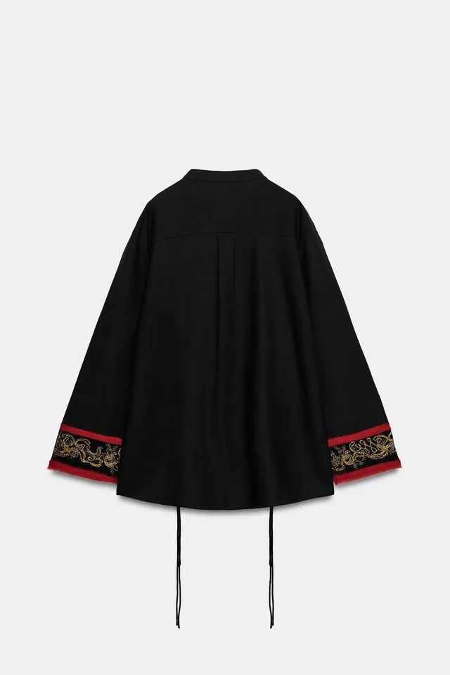ZW COLLECTION LONG COMBINED EMBROIDERED BEADED SHIRT – image 7