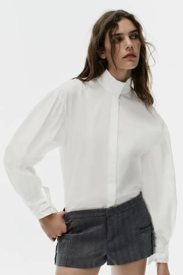 POPLIN SHIRT WITH BOWS