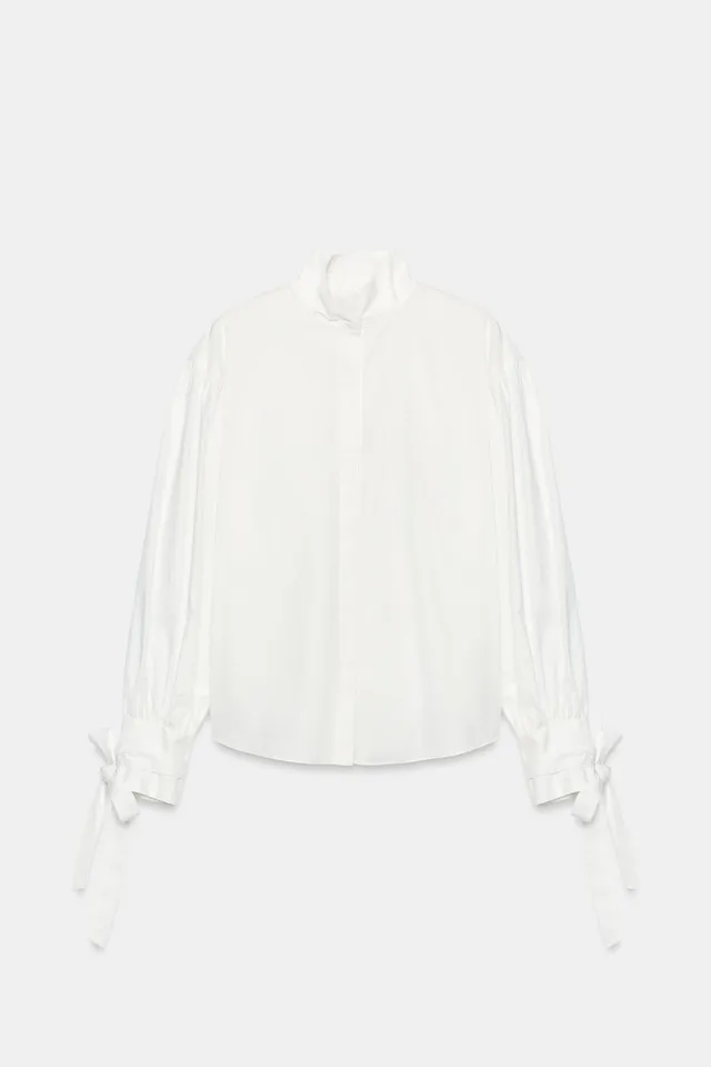 POPLIN SHIRT WITH BOWS – image 5