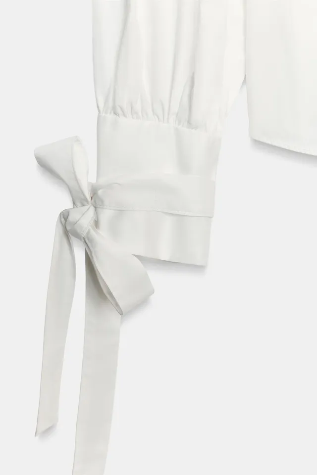 POPLIN SHIRT WITH BOWS – image 7