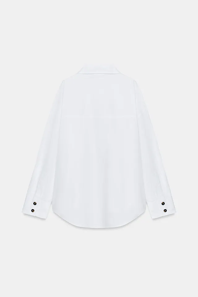 POPLIN SHIRT WITH HIGH NECK – image 10