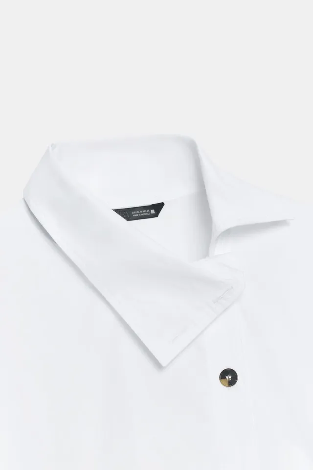 POPLIN SHIRT WITH HIGH NECK – image 11