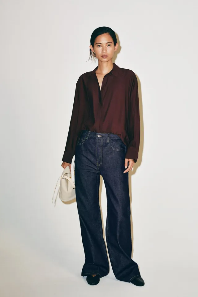 ZW COLLECTION PLAIN SHIRT WITH BIB FRONT