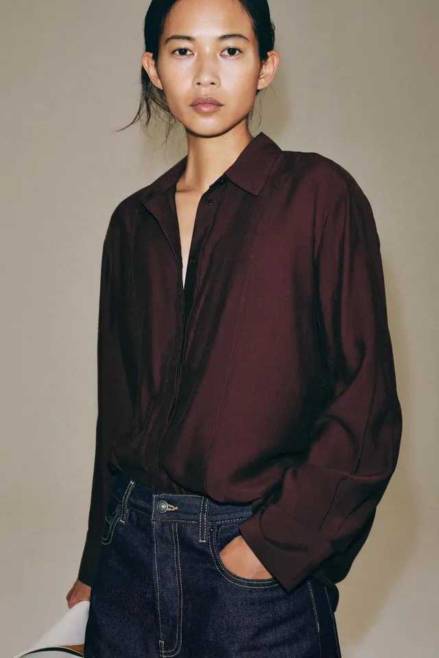 ZW COLLECTION PLAIN SHIRT WITH BIB FRONT – image 2