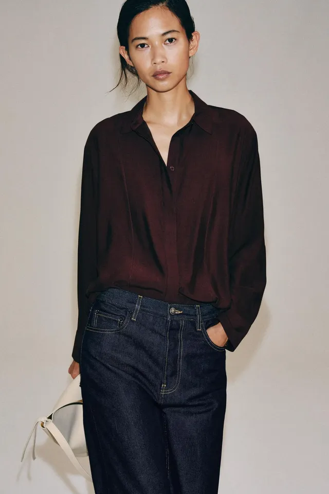 ZW COLLECTION PLAIN SHIRT WITH BIB FRONT – image 3