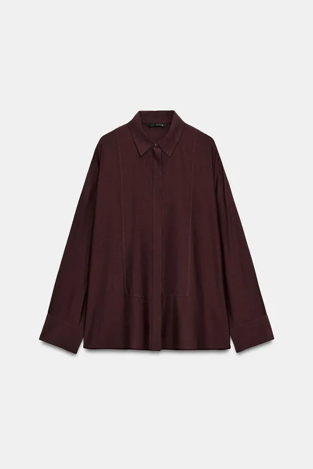 ZW COLLECTION PLAIN SHIRT WITH BIB FRONT – image 6