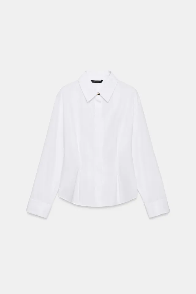 DARTED SHIRT WITH TURN-UP CUFFS – image 6