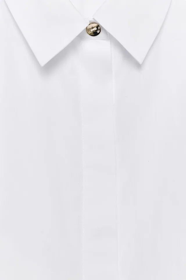 DARTED SHIRT WITH TURN-UP CUFFS – image 8