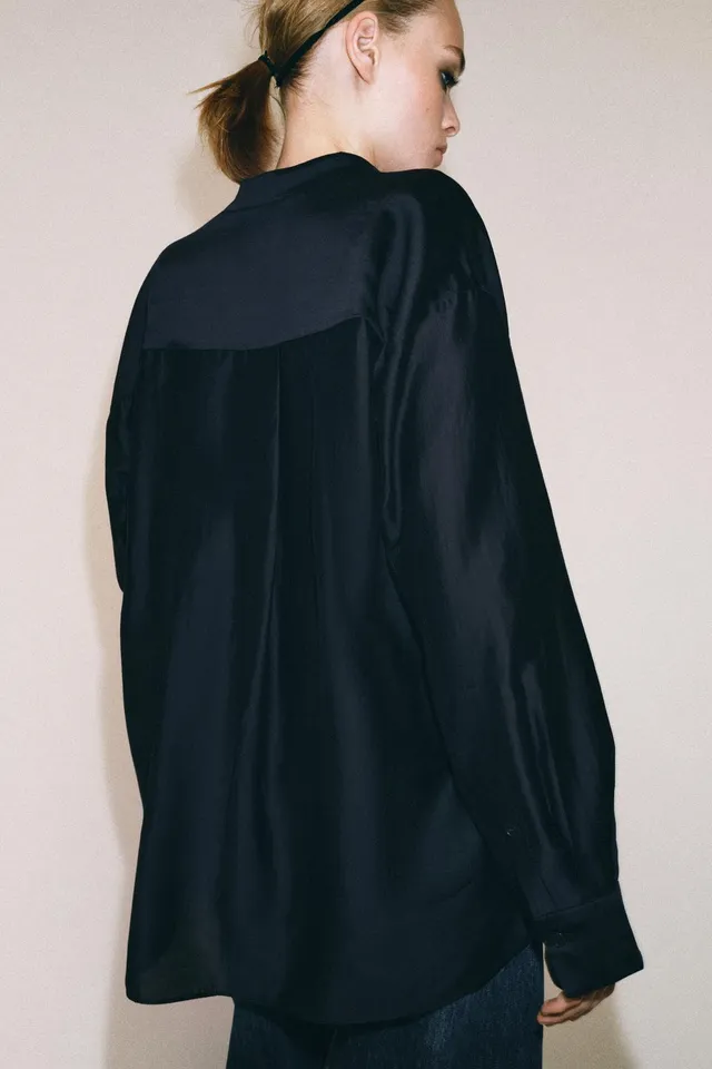 قميص بياقة صينية من مجموعة ZW – صورة 3