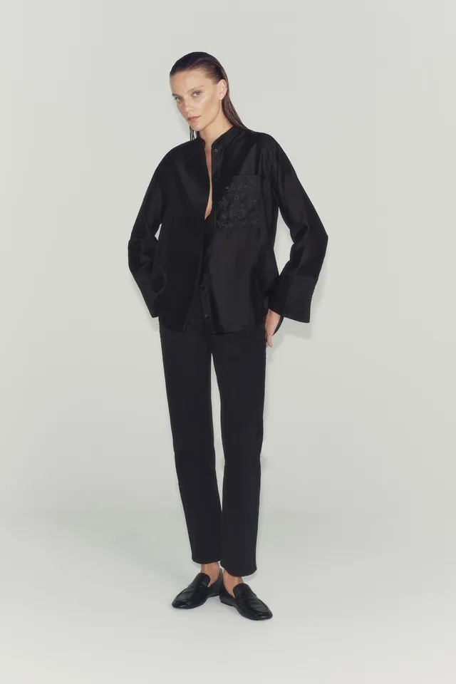 ZW COLLECTION EMBROIDERED POCKET SHIRT