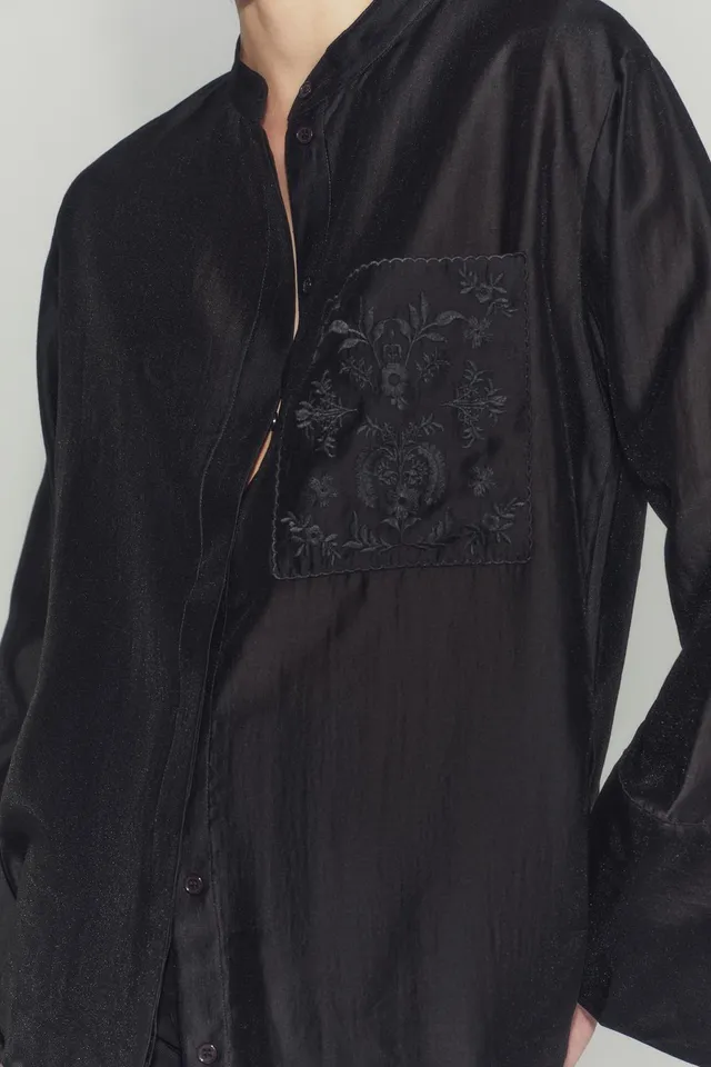 ZW COLLECTION EMBROIDERED POCKET SHIRT – image 4