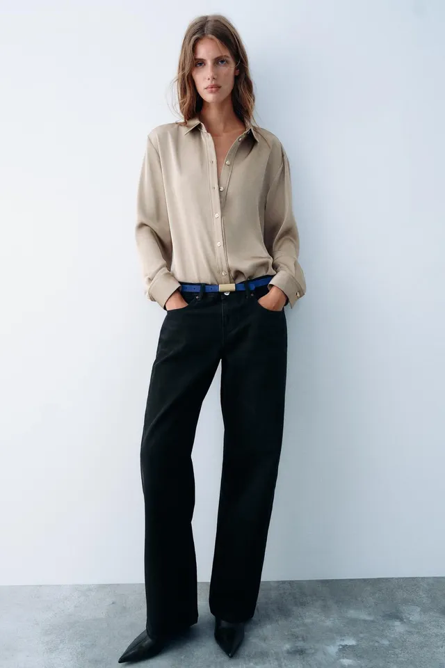 GOLD BUTTON SATIN SHIRT