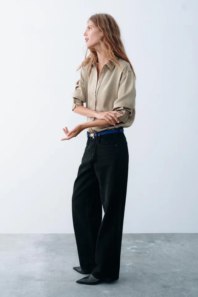 GOLD BUTTON SATIN SHIRT – image 3