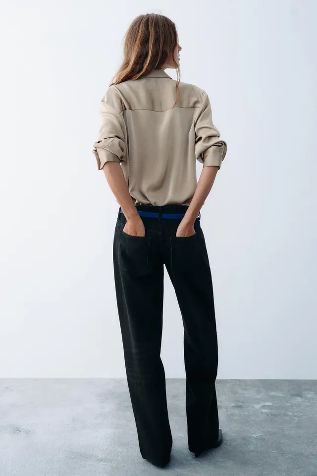 GOLD BUTTON SATIN SHIRT – image 5