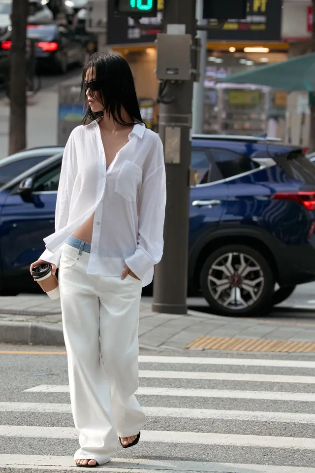 قميص شاش OVERSIZE بجيوب – صورة 2