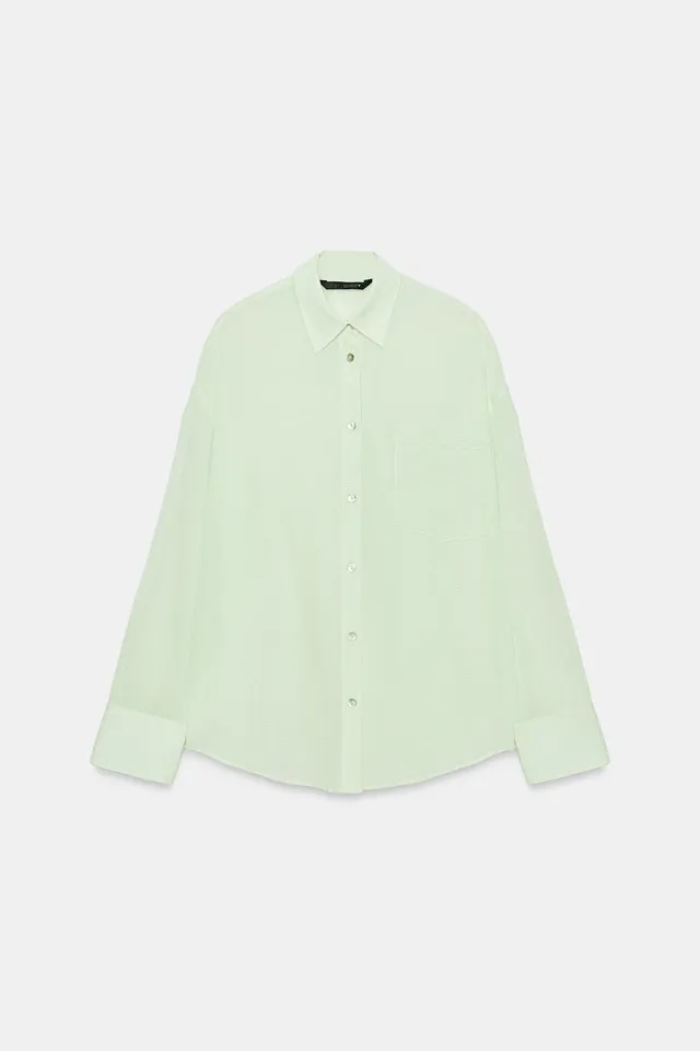 OVERSIZE GAUZE SHIRT WITH POCKET – image 5