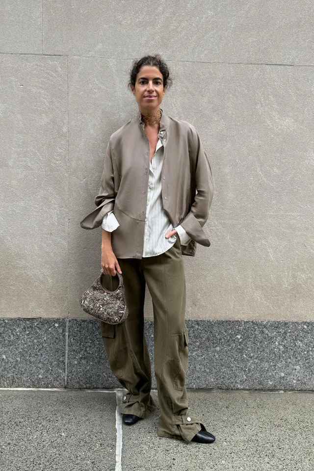 ZW COLLECTION 100% SILK STRIPED SHIRT