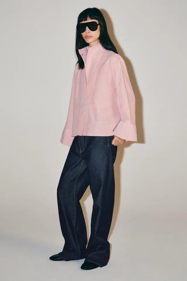ZW COLLECTION STRIPED BIB SHIRT