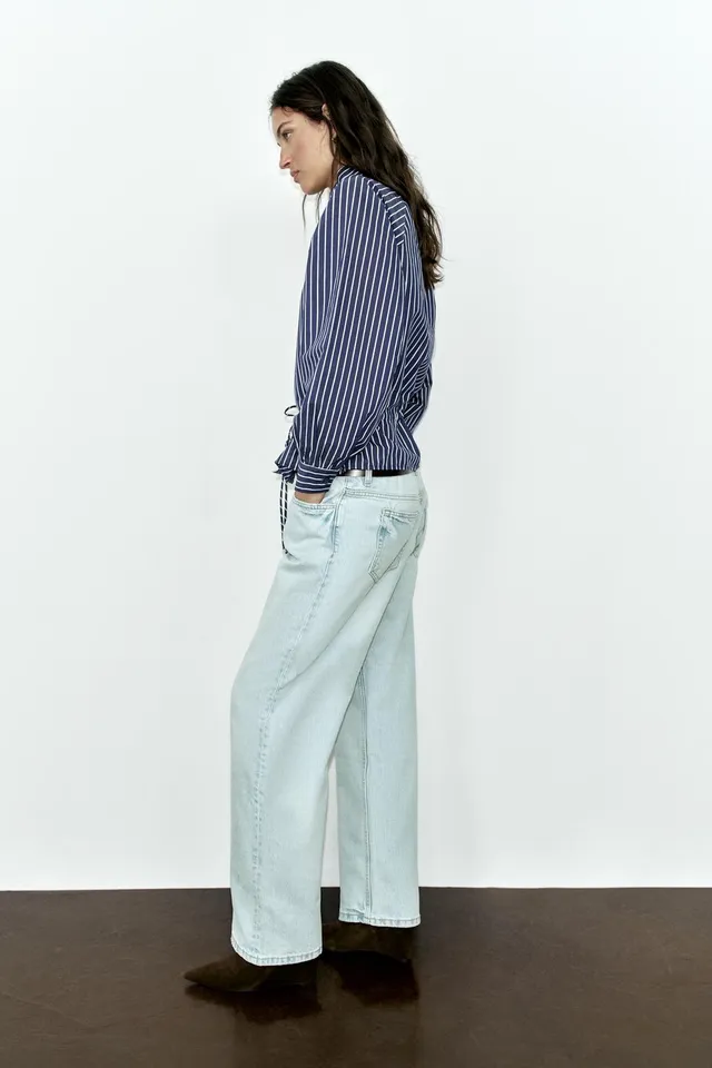 STRIPED HIGH NECK SHIRT – image 4