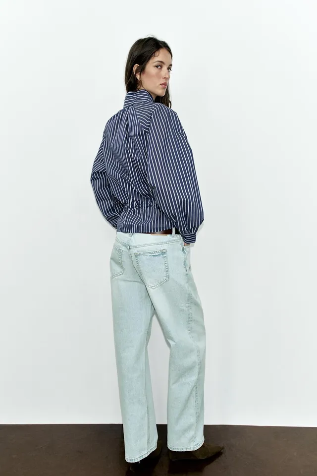 STRIPED HIGH NECK SHIRT – image 6