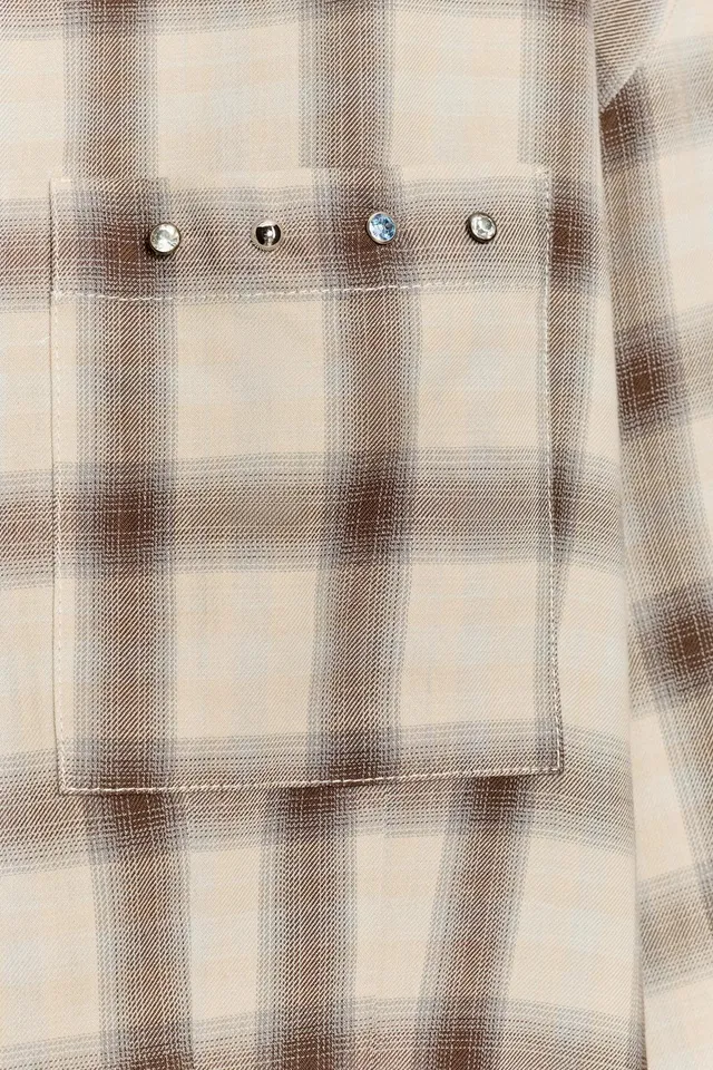 CHECK SHIRT WITH STUDS – image 12