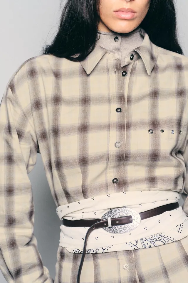 CHECK SHIRT WITH STUDS – image 2