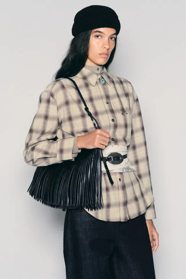 CHECK SHIRT WITH STUDS – image 4