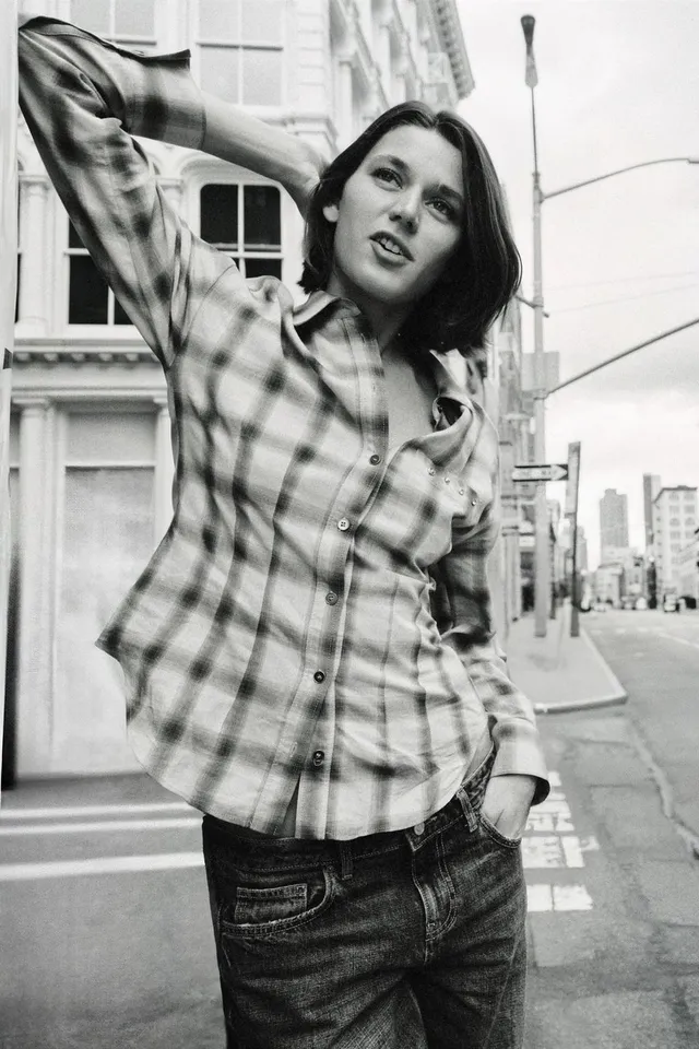 CHECK SHIRT WITH STUDS – image 5