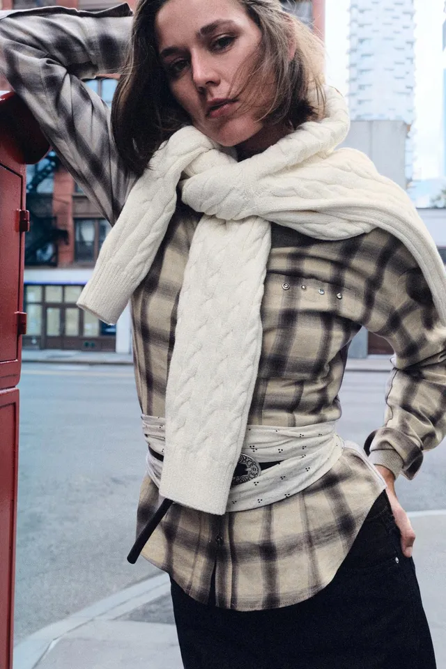 CHECK SHIRT WITH STUDS – image 6