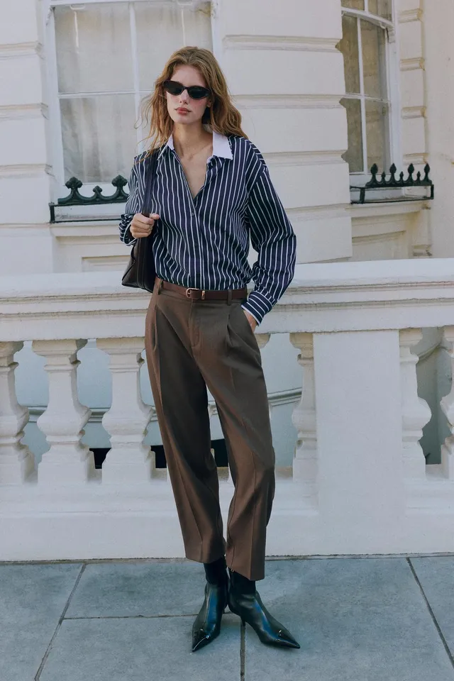 STRIPED POPLIN SHIRT