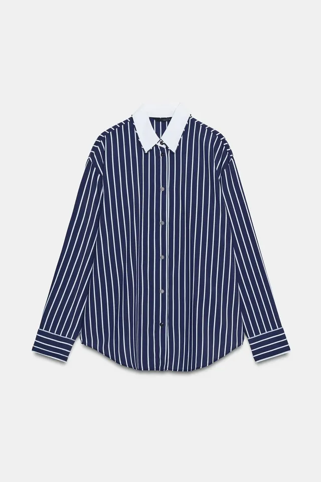 STRIPED POPLIN SHIRT – image 5