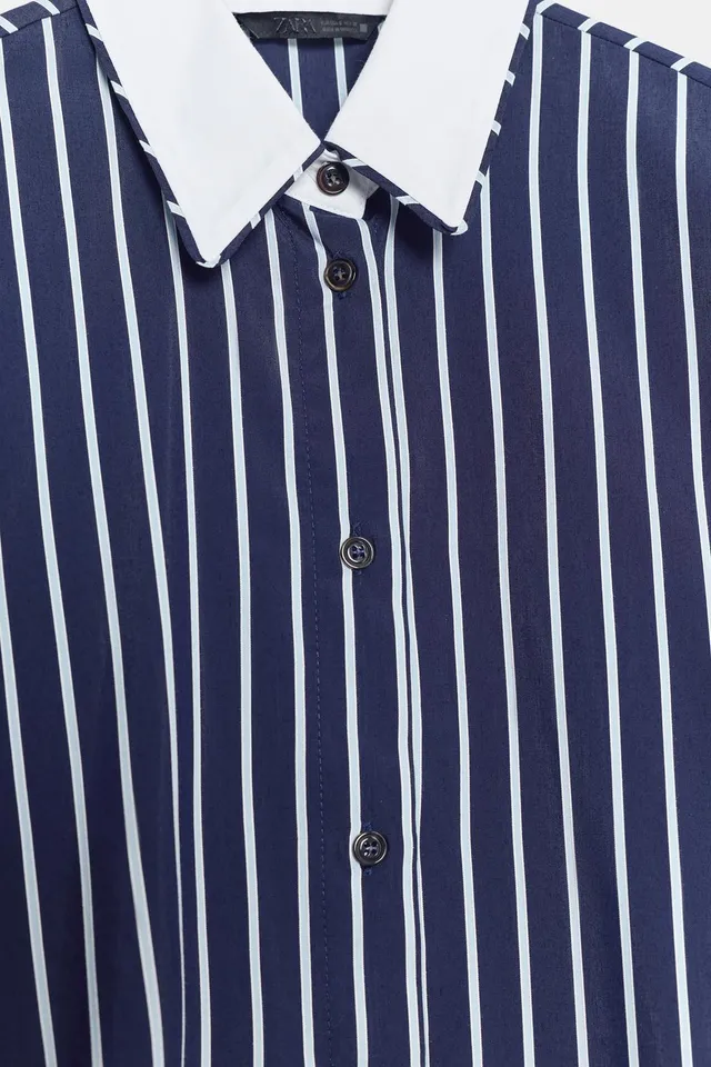 STRIPED POPLIN SHIRT – image 7