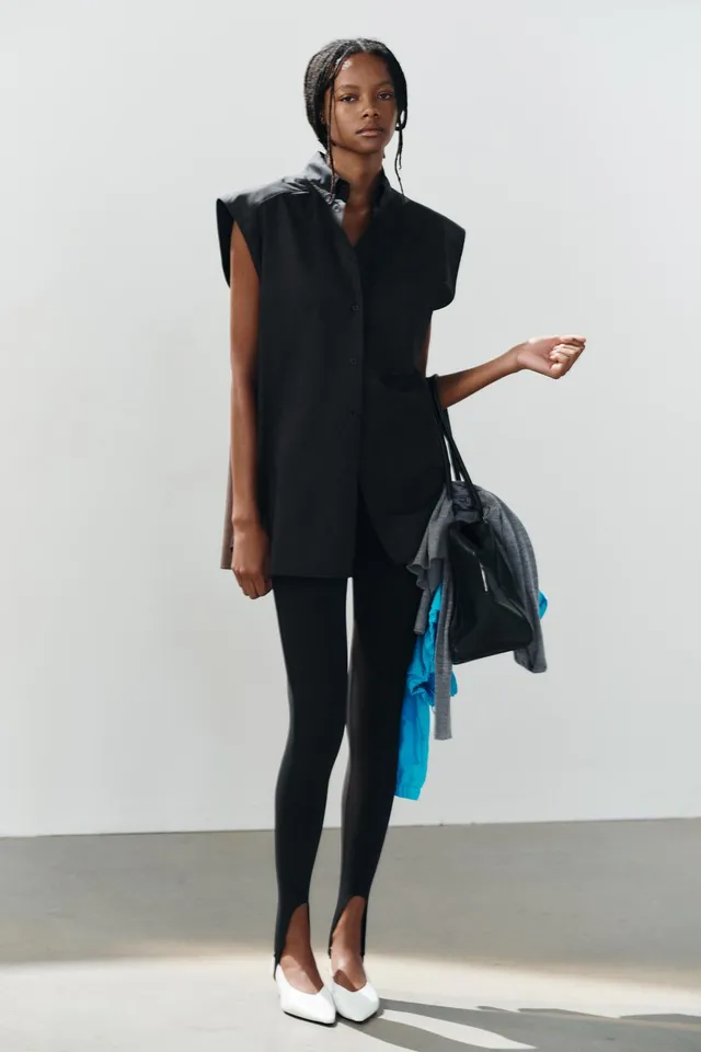 SLEEVELESS POPLIN SHIRT