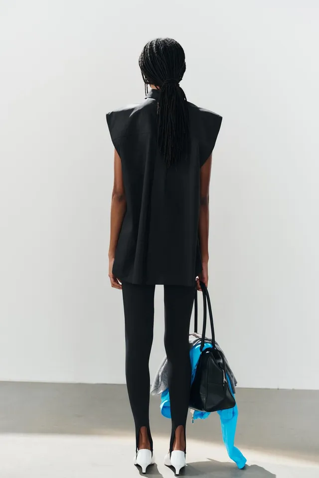 SLEEVELESS POPLIN SHIRT – image 5