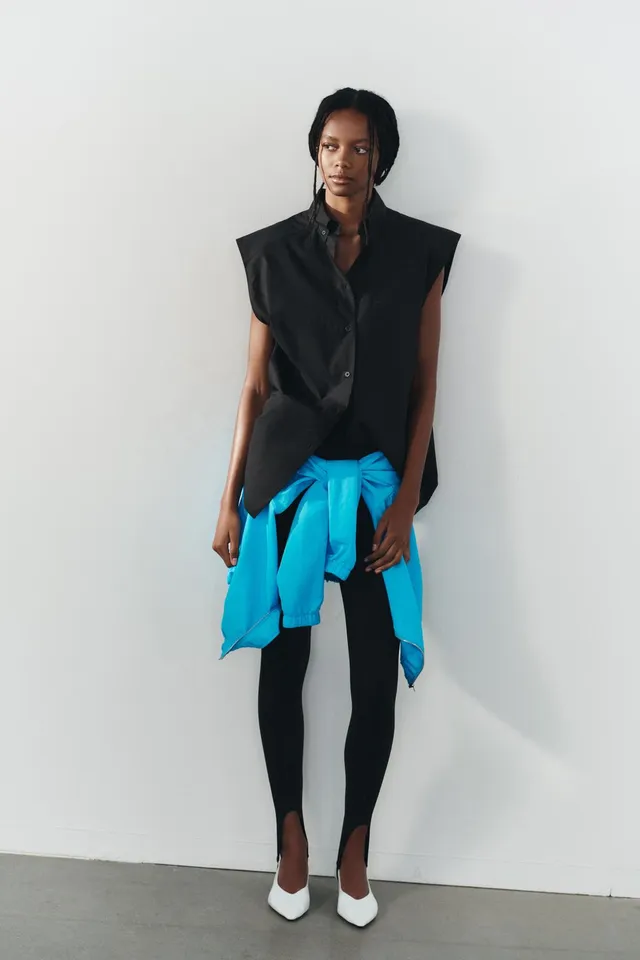 SLEEVELESS POPLIN SHIRT – image 6